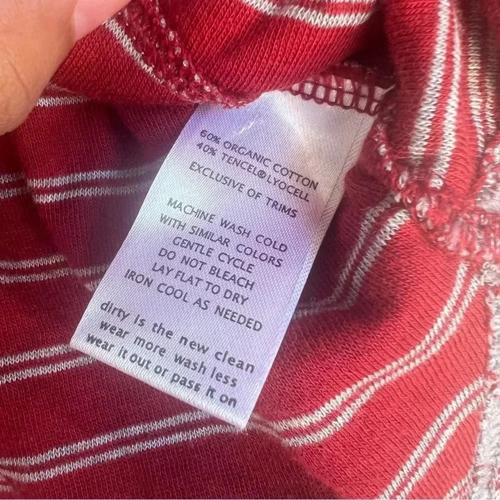 Toad&Co Size XS Profundo Hooded Tunic in Red Striped NEW!